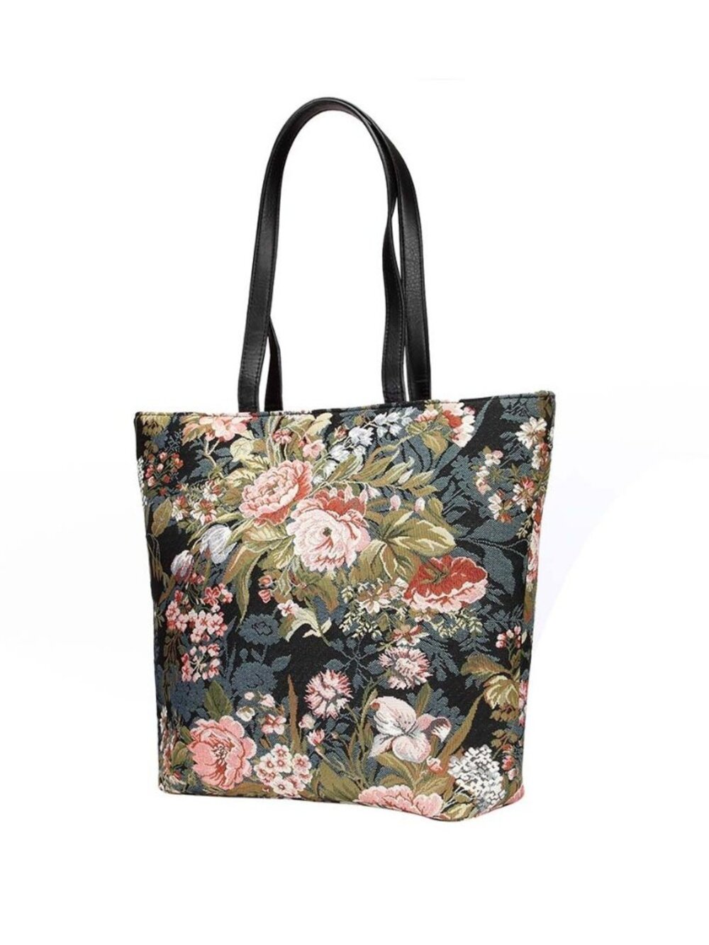 Tapestry Shoulder Bag Tote Bag for Women with Peony Flower (SHOU-PEO)